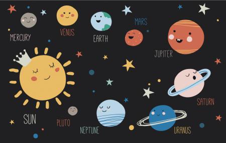 Solar system mat kids
